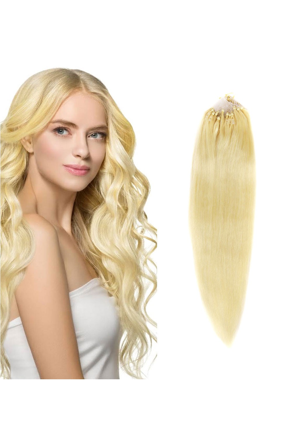 Extensii Cu Microring De Lux Blond Auriu 22