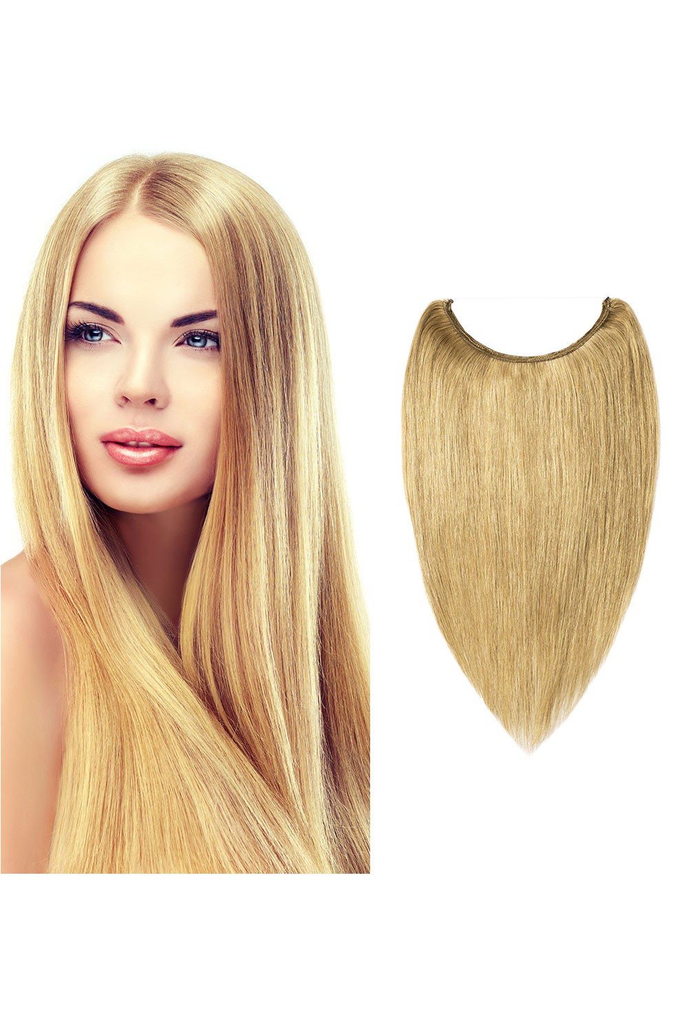 Extensii Flip In De Lux Blond Sampanie 27D 50 cm 27D - Blond Sampanie