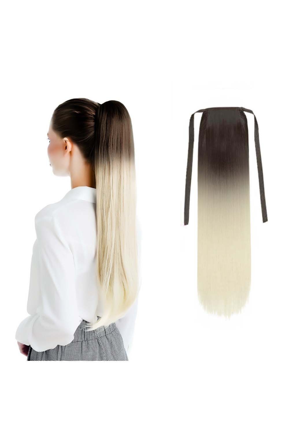 Coada VIP Ombre 2/60 45 cm 2/60 - Saten Inchis / Blond Platinat