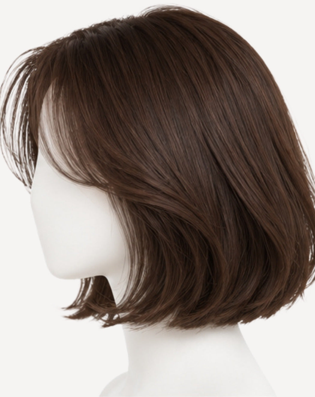 Perucă profesională Front Lace păr natural Șaten Castaniu 35 cm BuenoBia