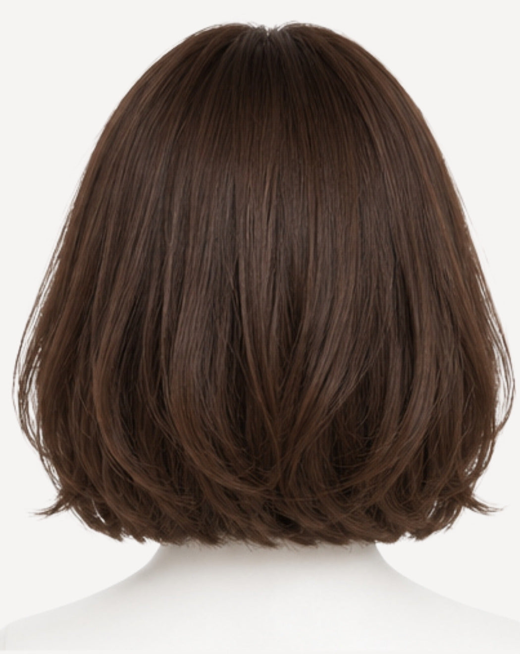 Perucă profesională Front Lace păr natural Șaten Castaniu 35 cm BuenoBia