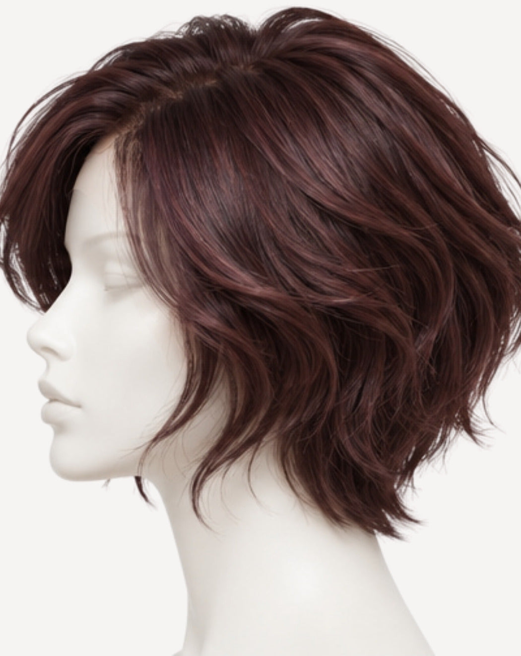 Perucă profesională Front Lace păr natural Castaniu Roșcat 30 cm BuenoBia