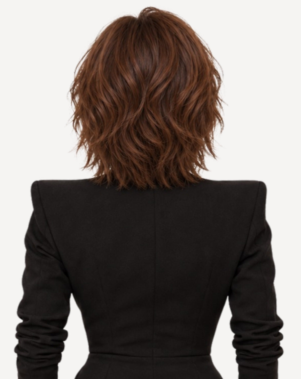 Perucă profesională Front Lace păr natural Șaten Mediu 40 cm BuenoBia