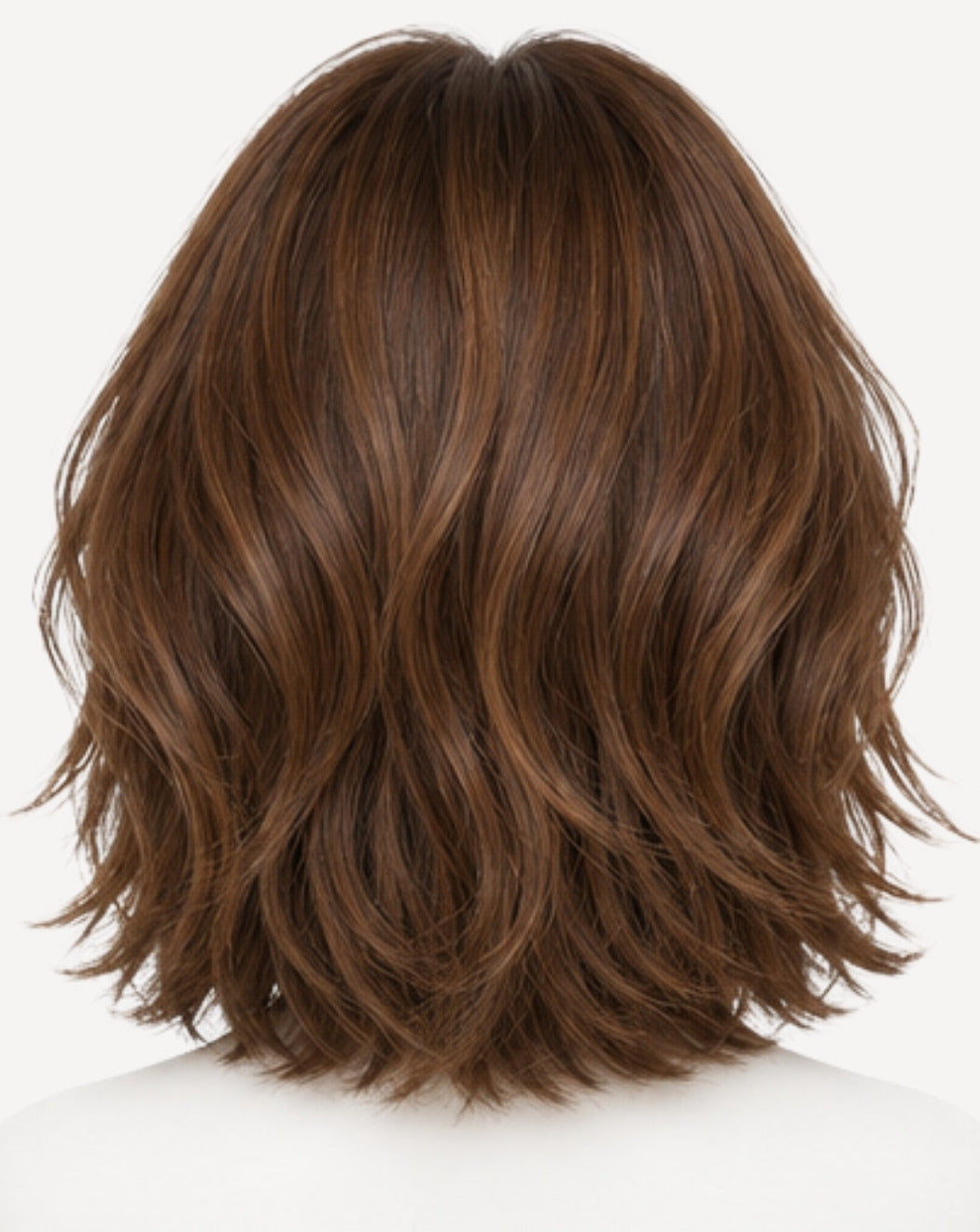 Perucă profesională Front Lace păr natural Șaten Mediu 40 cm BuenoBia