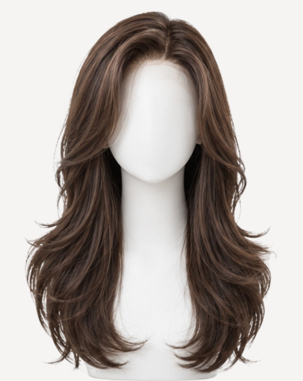 Șaten cu Șuvițe Miere 75 cm - Perucă Front Lace BuenoBia