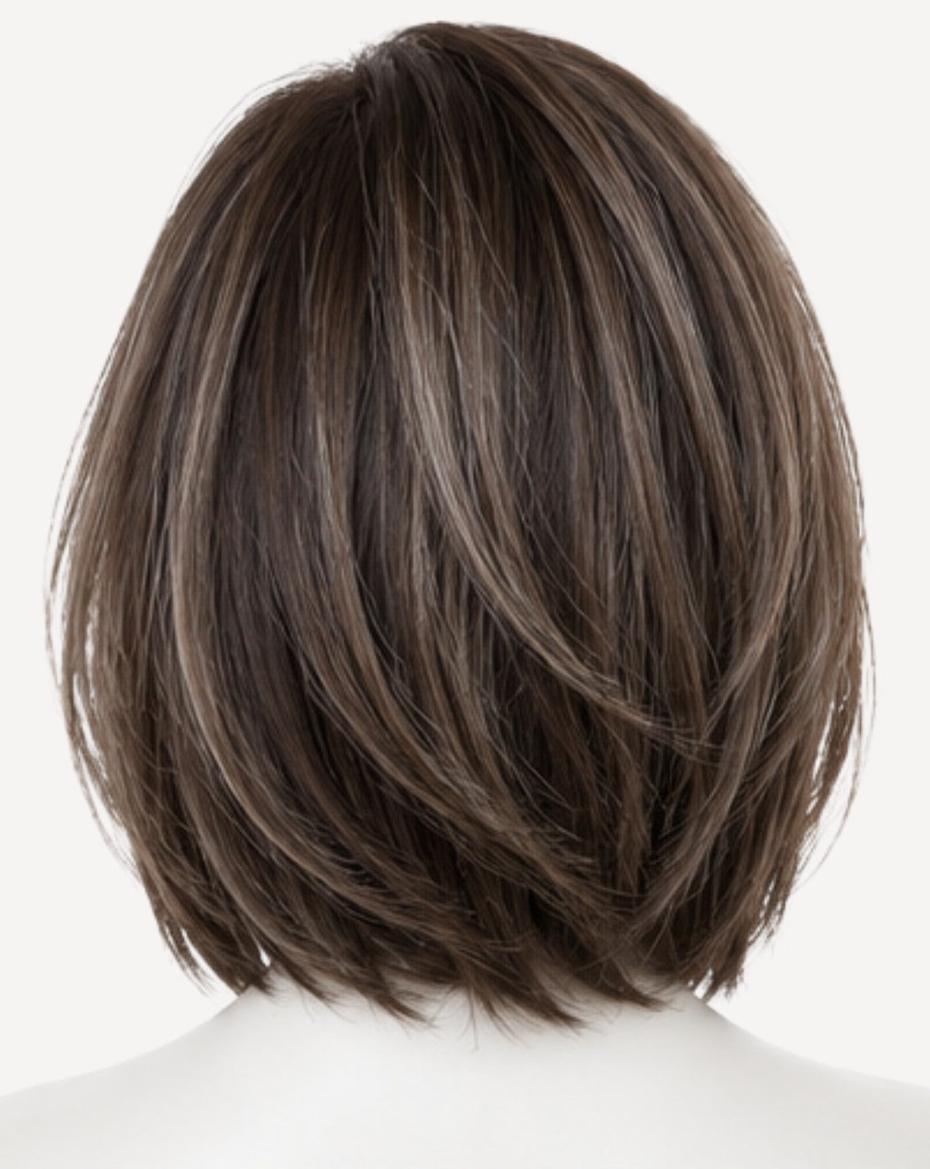 Șaten cu Șuvițe Blonde 40 cm - Perucă Front Lace BuenoBia