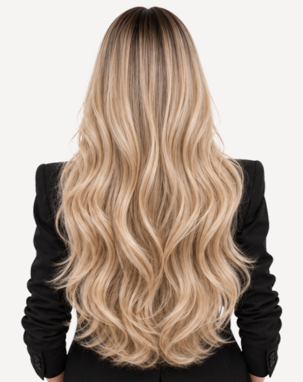 Blond Ombré cu Rădăcină 75 cm - Perucă Front Lace BuenoBia