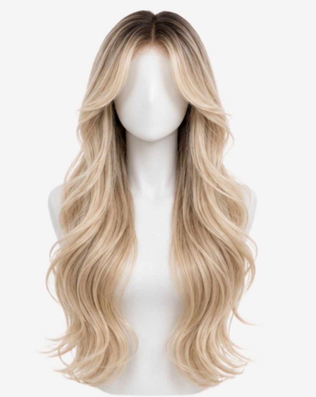Blond Ombré cu Rădăcină 75 cm - Perucă Front Lace BuenoBia