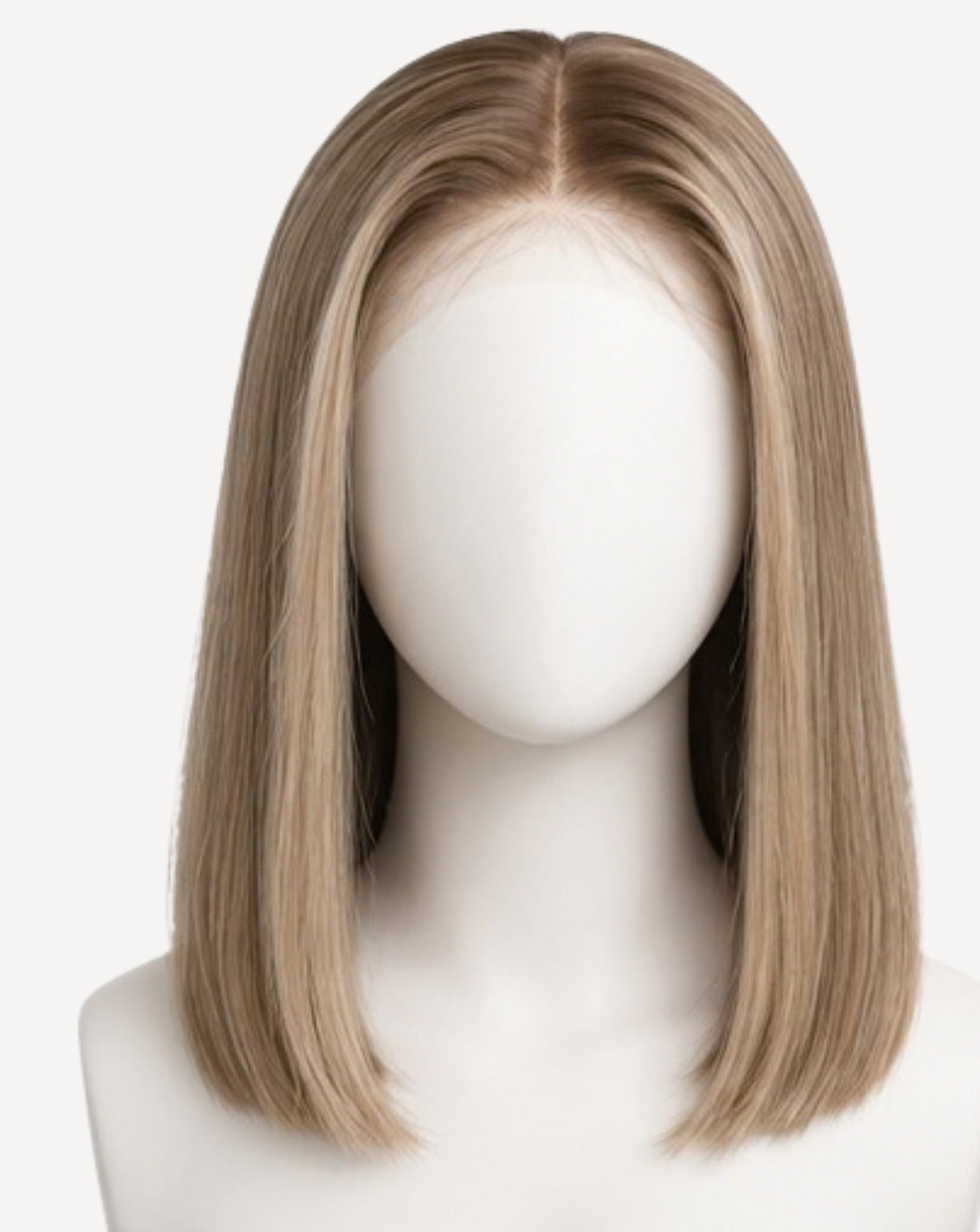 Blond Bej Cenușiu 45 cm - Perucă Front Lace BuenoBia