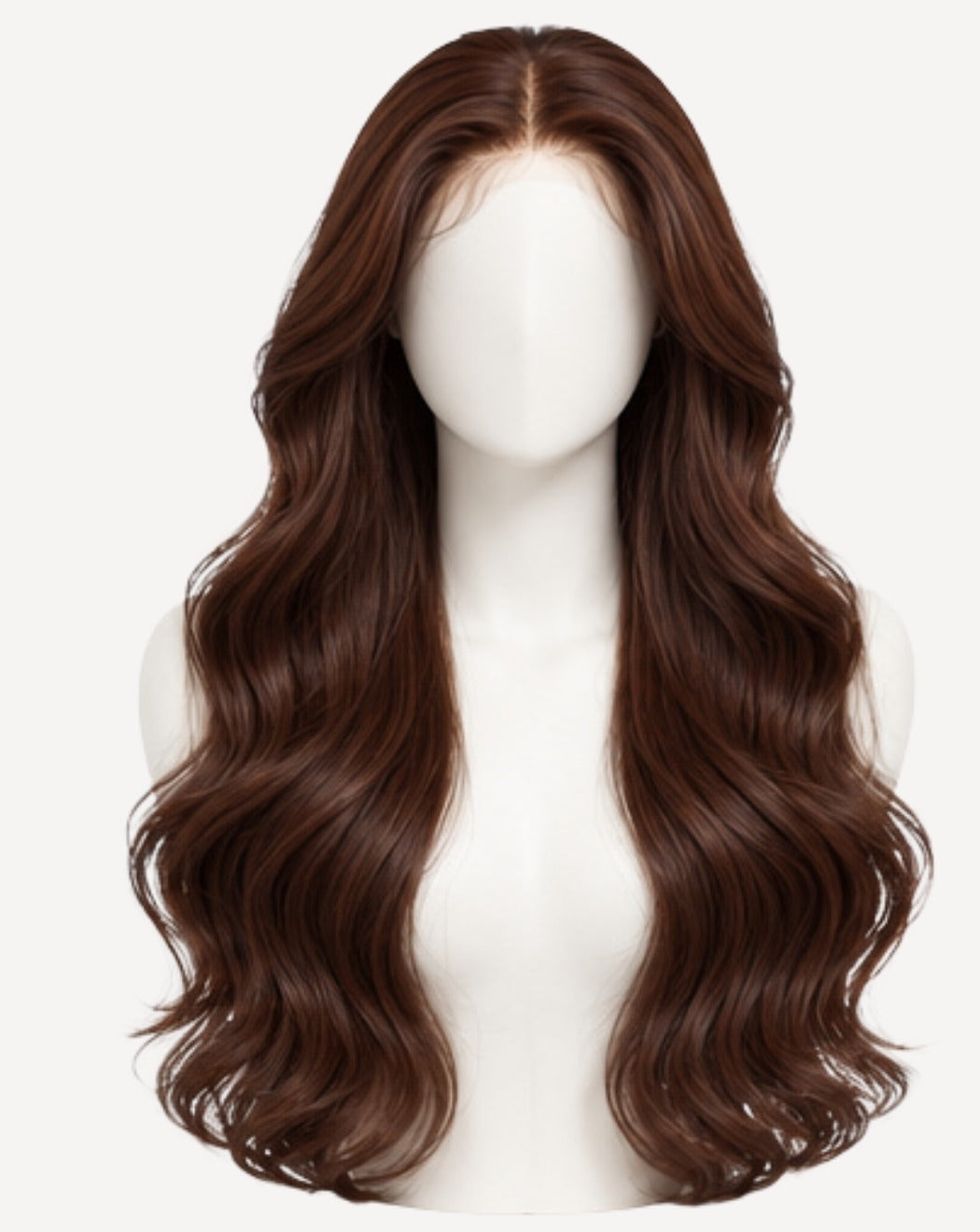 Castaniu Ciocolată 75 cm - Perucă Front Lace BuenoBia