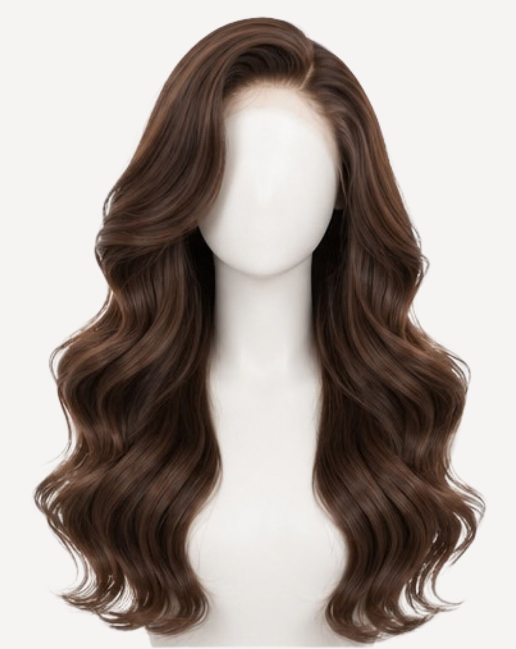 Șaten Ciocolată Cald 70 cm - Perucă Front Lace BuenoBia