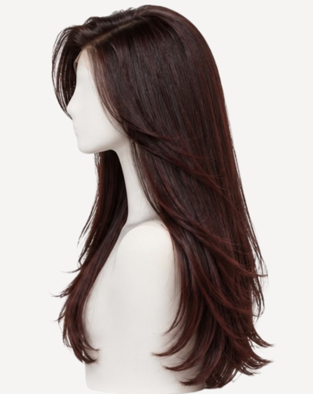 Vișiniu Închis 75 cm - Perucă Front Lace BuenoBia
