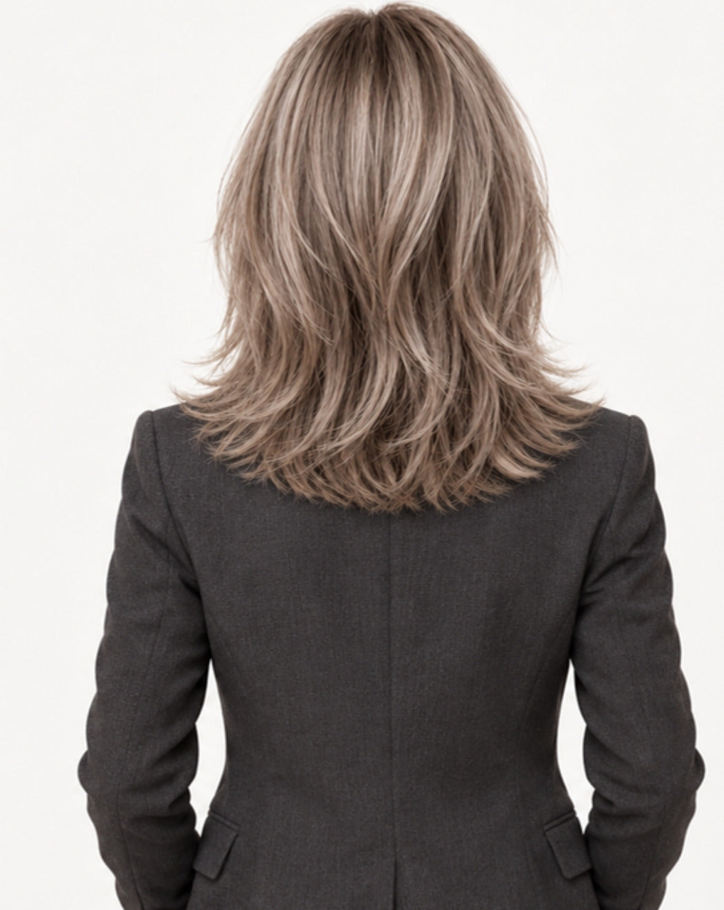 Blond Cenușiu 45 cm - Perucă Front Lace BuenoBia