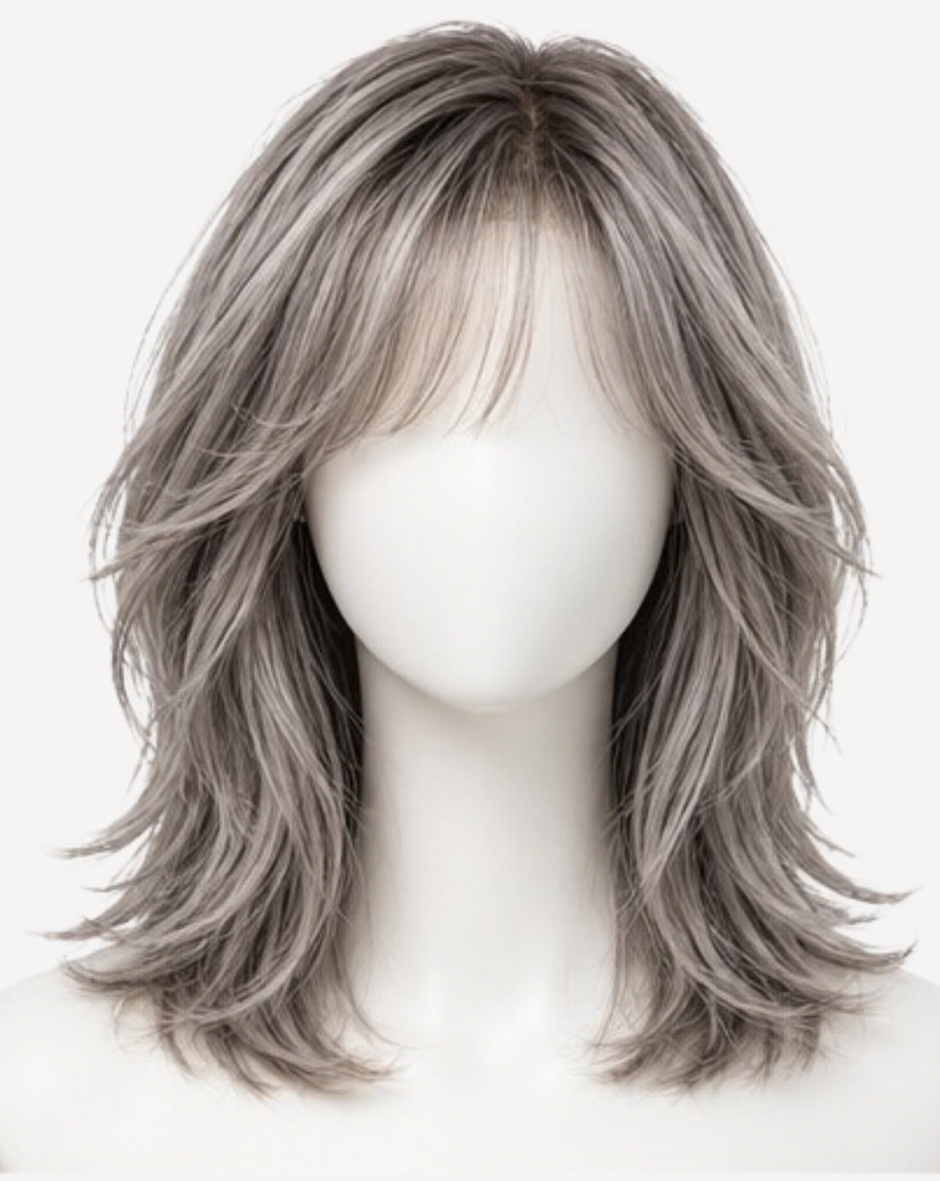 Blond Cenușiu 45 cm - Perucă Front Lace BuenoBia