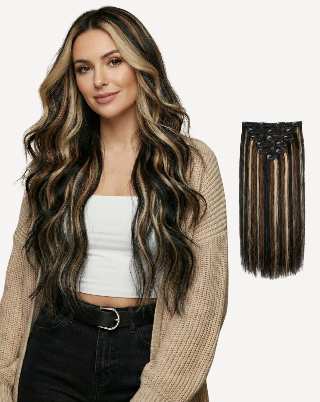 Extensii Clip-On Volum Mediu - Balayage 1-4-pla | BuenoBia