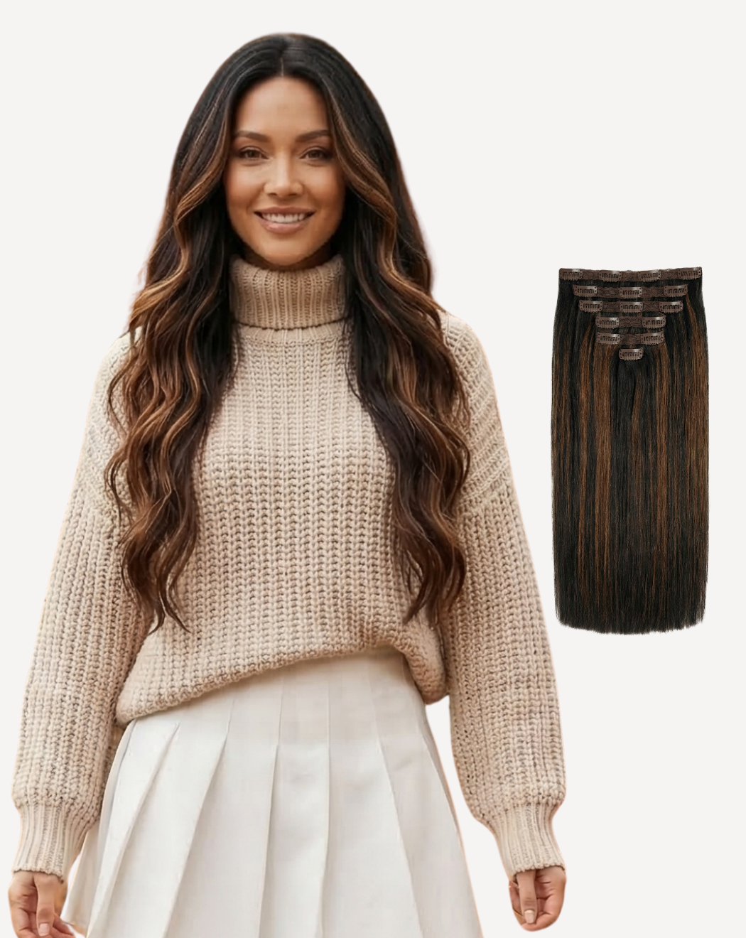 Extensii Clip-On Volum Mediu - Balayage 1-4 | BuenoBia