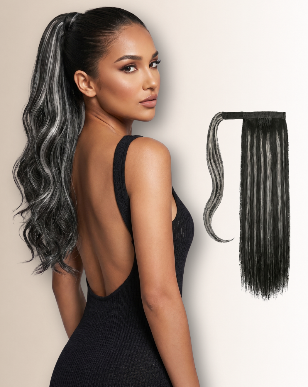 Coadă Iconic- Balayage 1-gray | BuenoBia