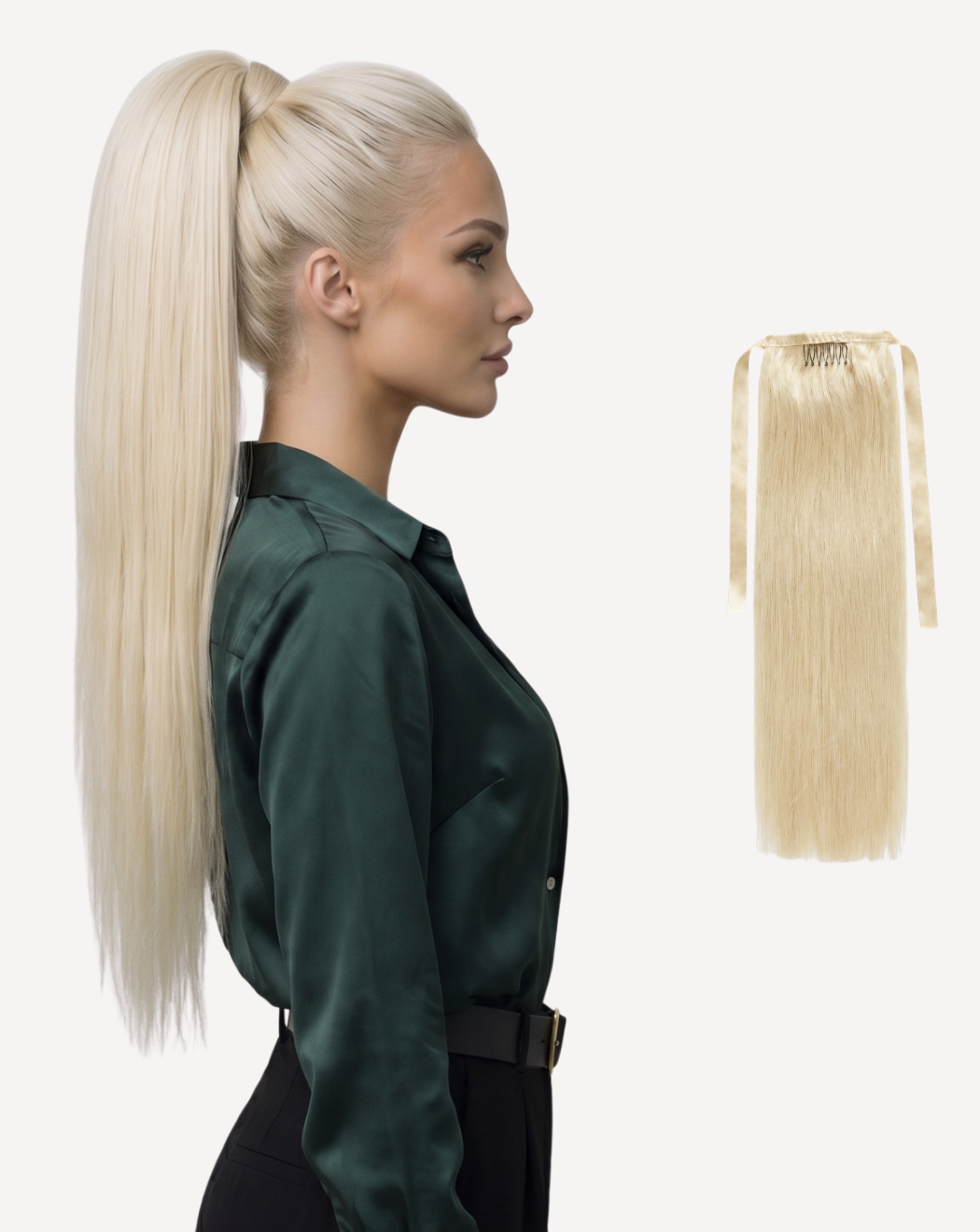 Extensii Coadă MegaVolum - Blond Auriu Deschis 1001 | BuenoBia
