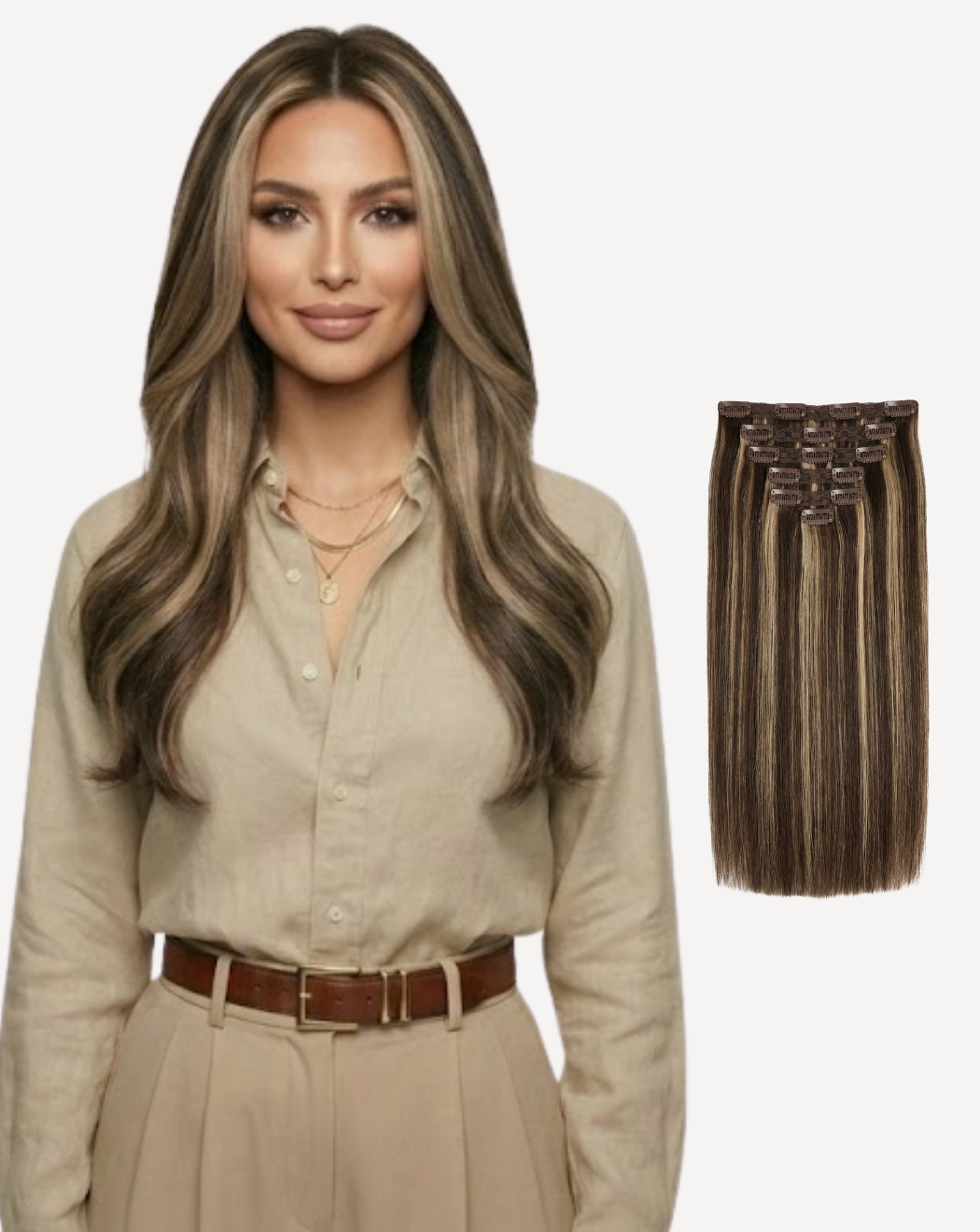 Extensii Clip On Volum Simplu - Balayage 2-18 | BuenoBia