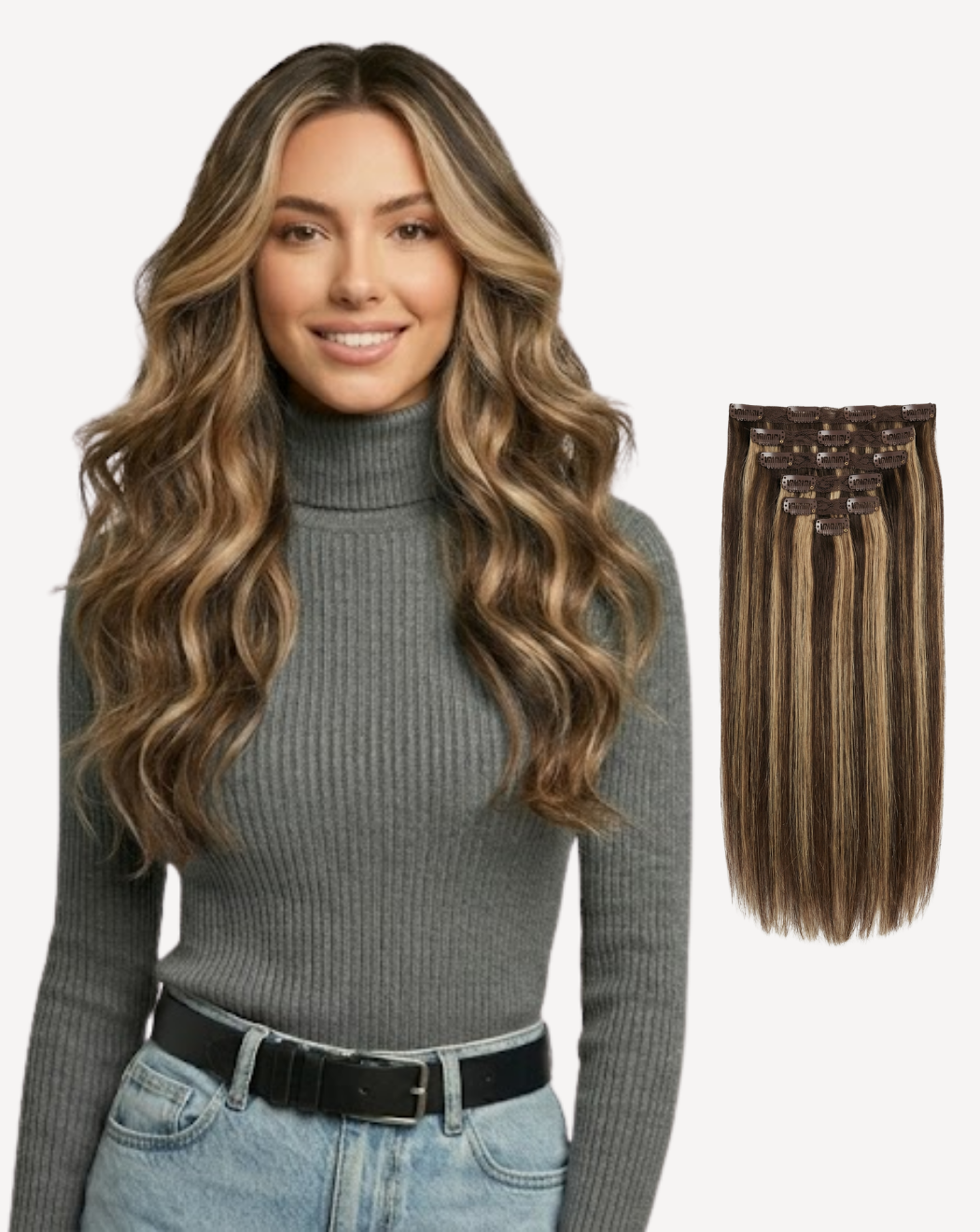 Extensii Clip On MegaVolum - Balayage 2-22 | BuenoBia
