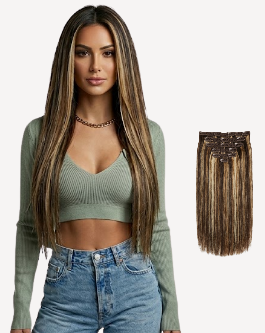 Extensii Clip On Volum Simplu - Balayage 2-4-1001 | BuenoBia