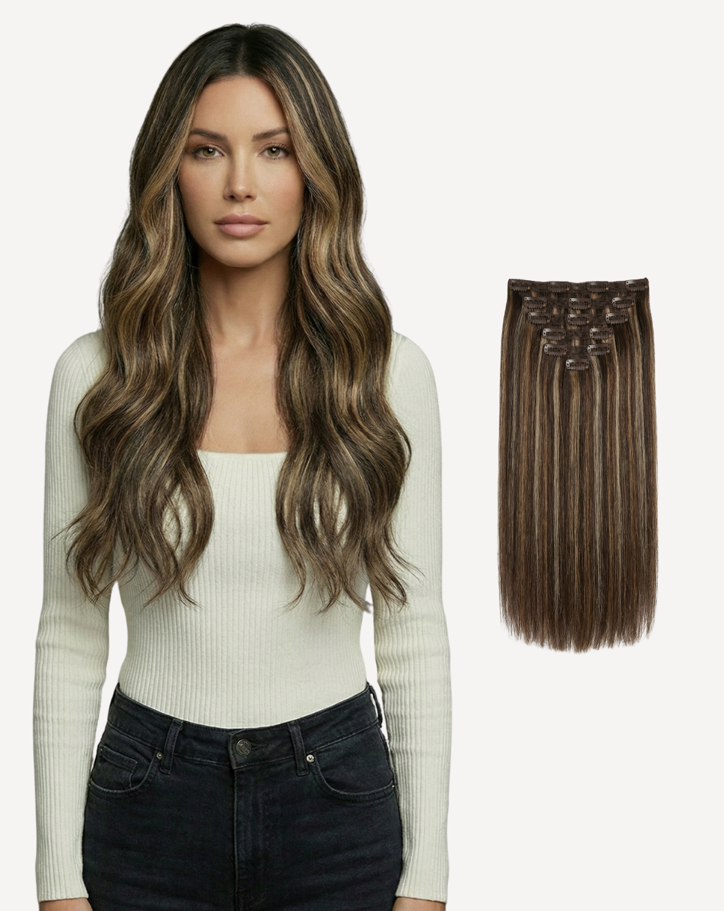 Extensii Clip-On Volum Mediu - Balayage 2-8-pla | BuenoBia