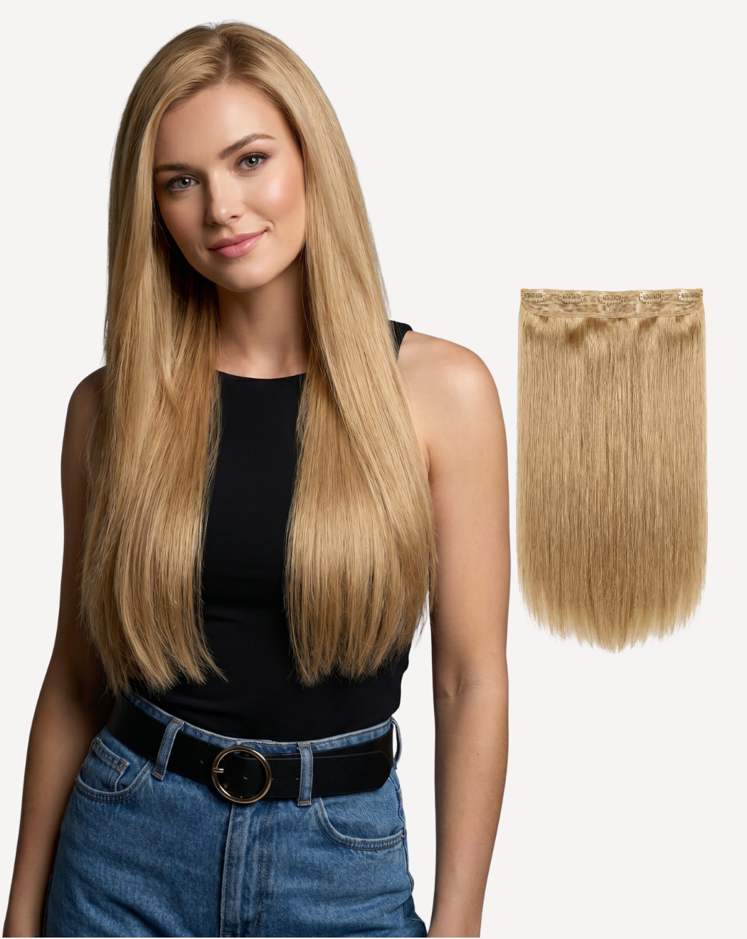 Extensii Tresă Volum Mediu - Blond Auriu 22 | BuenoBia