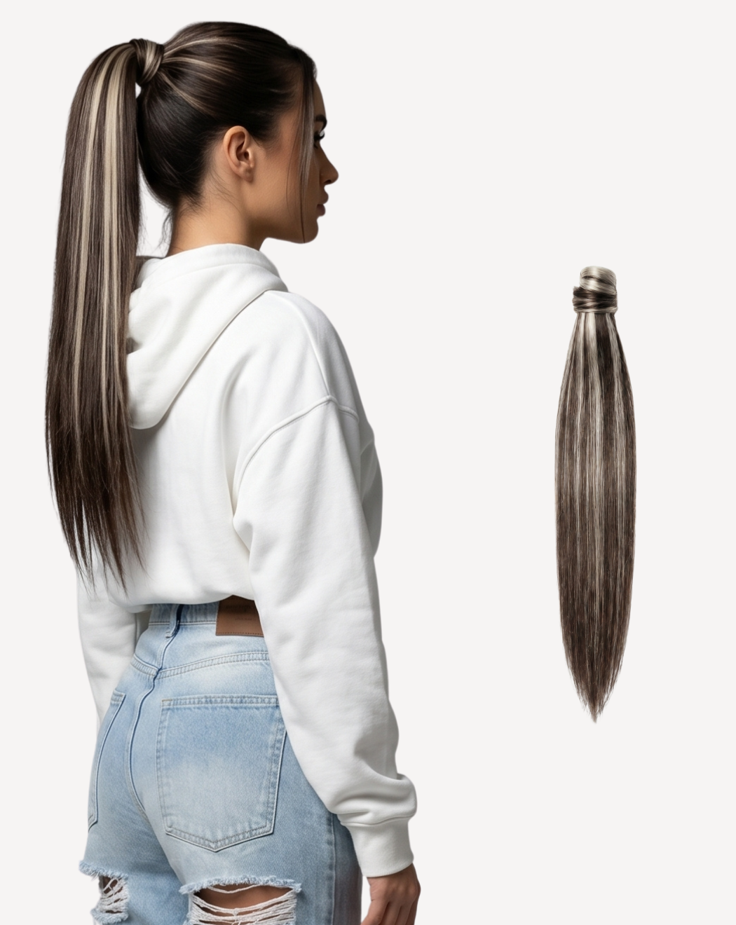 Coadă Most Wanted - Balayage 3-gray| BuenoBia