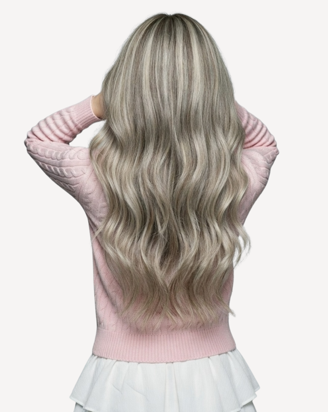 Extensii Clip-On Volum Mediu - Balayage 3-white gray | BuenoBia