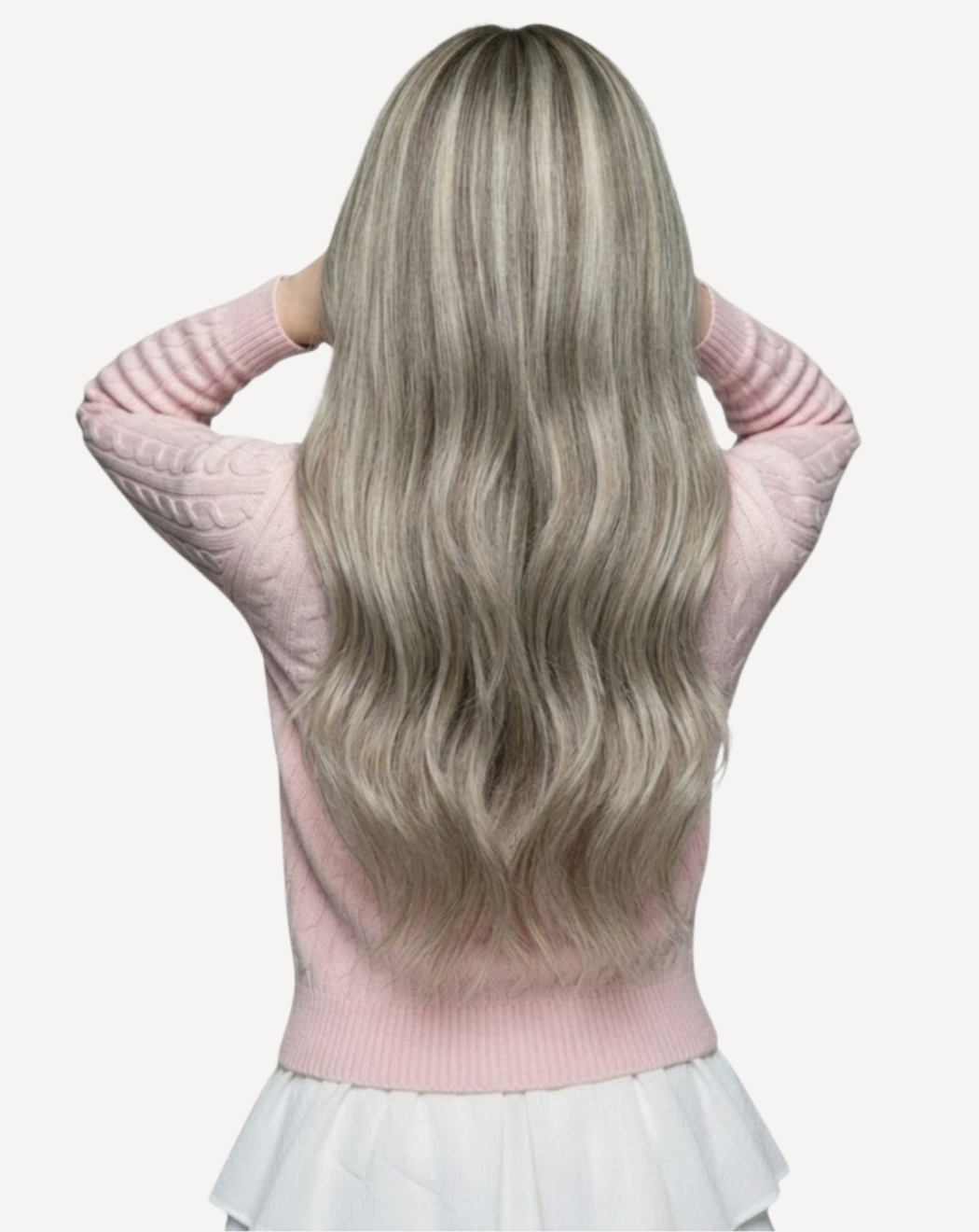 Extensii Clip On Volum Simplu - Balayage 3-white gray | BuenoBia