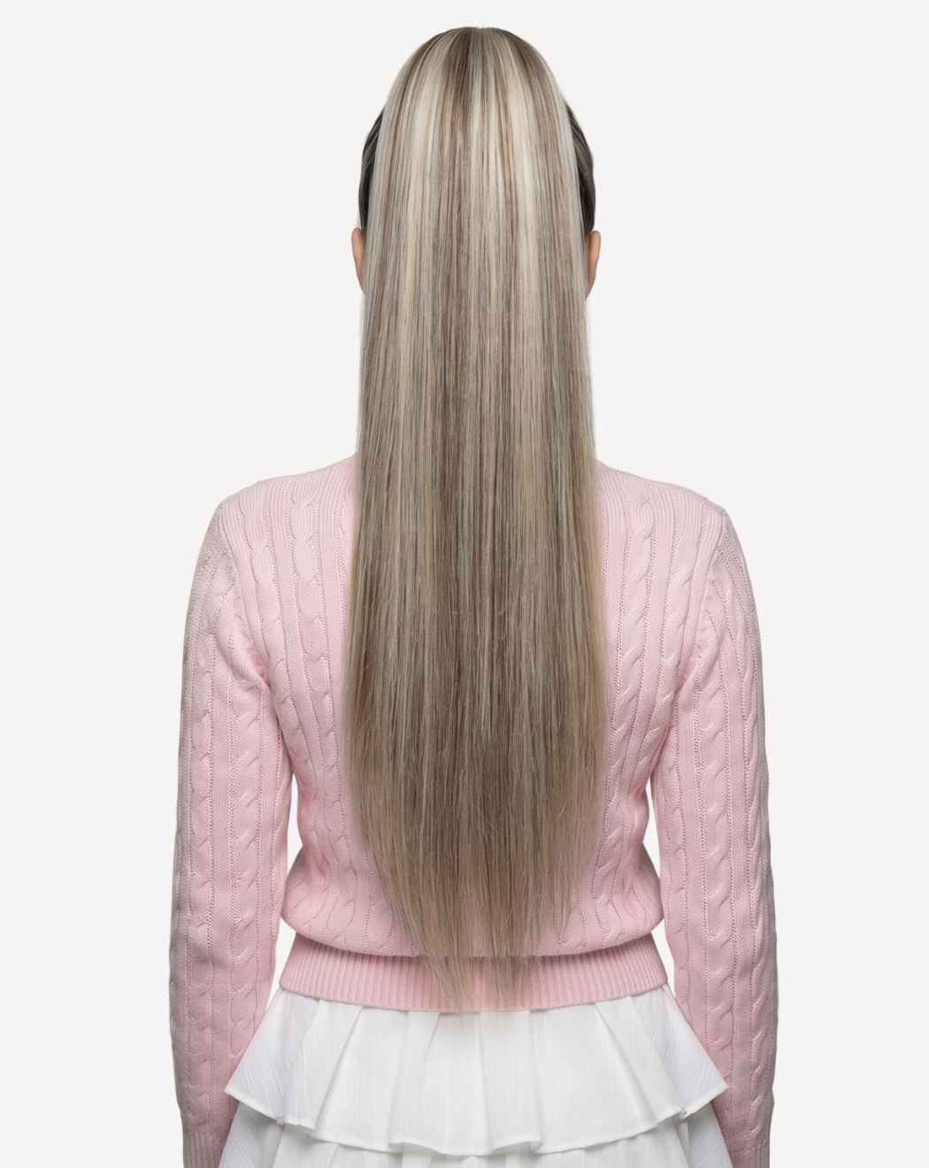 Extensii Coadă MegaVolum - Balayage 3-WHITE GRAY | BuenoBia