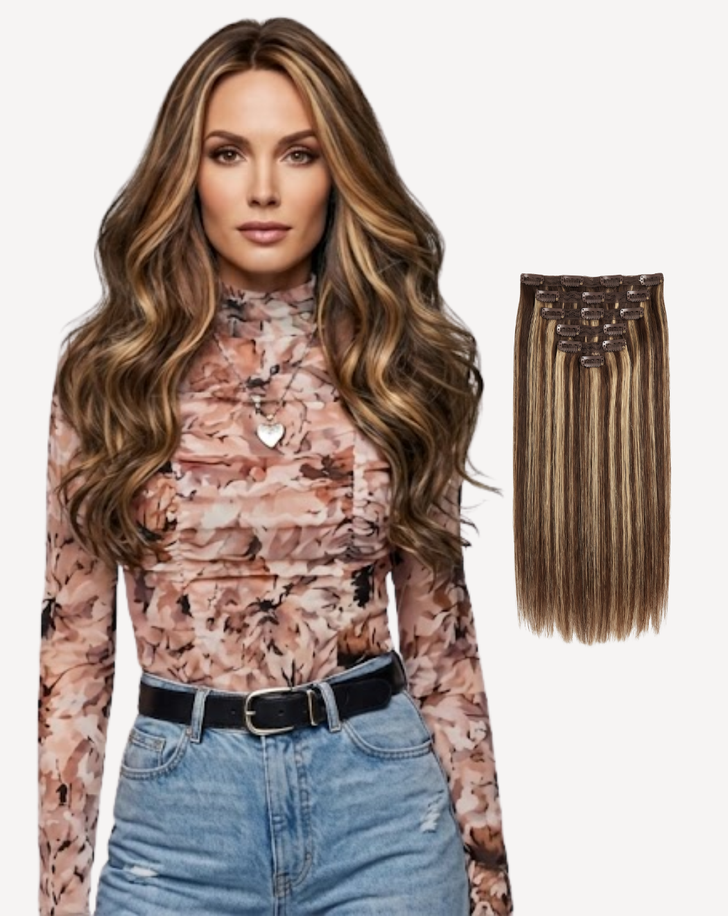 Extensii Clip On MegaVolum - Balayage 4-pla | BuenoBia