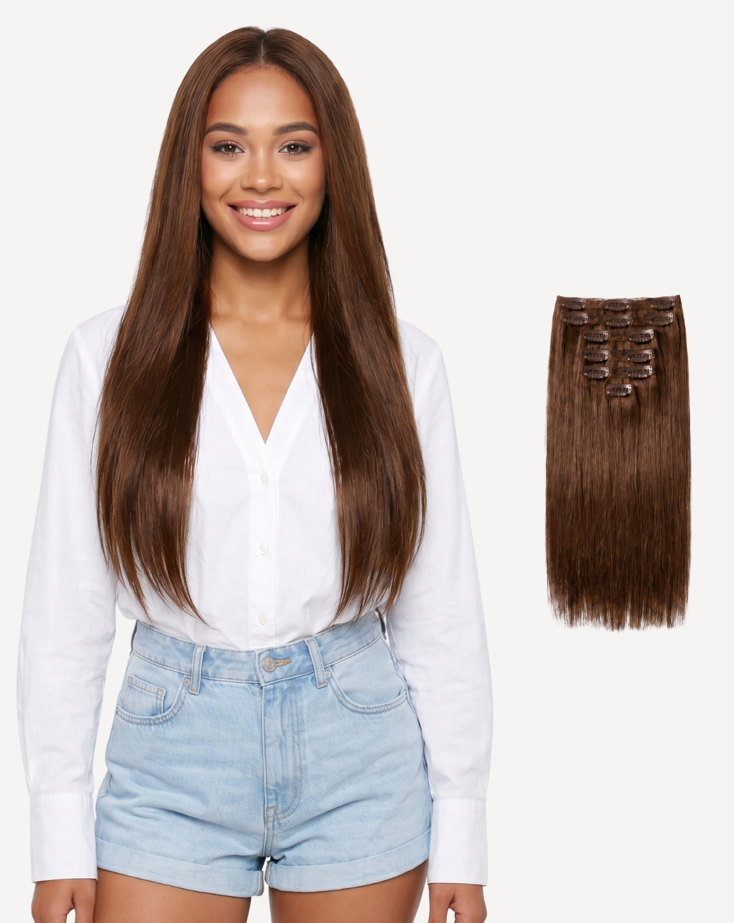 Extensii Clip-On Most Wanted – Șaten Ciocolatiu 4 | BuenoBia