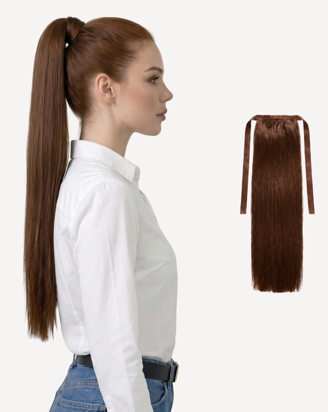 Extensii Coadă Volum Simplu - Șaten Ciocolatiu 4 | BuenoBia