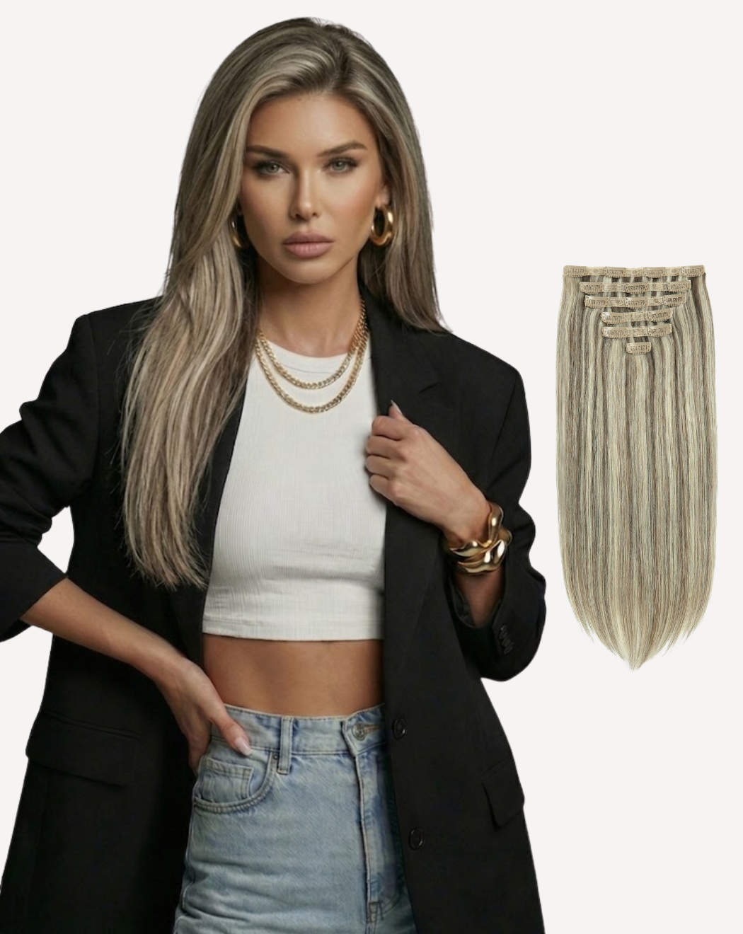 Extensii Clip On Volum Simplu - Balayage 8-pla | BuenoBia