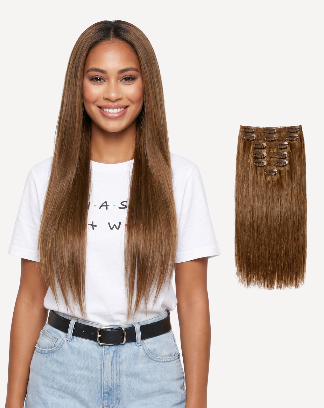 Extensii Clip-On Most Wanted – Șaten Alună 8 | BuenoBia