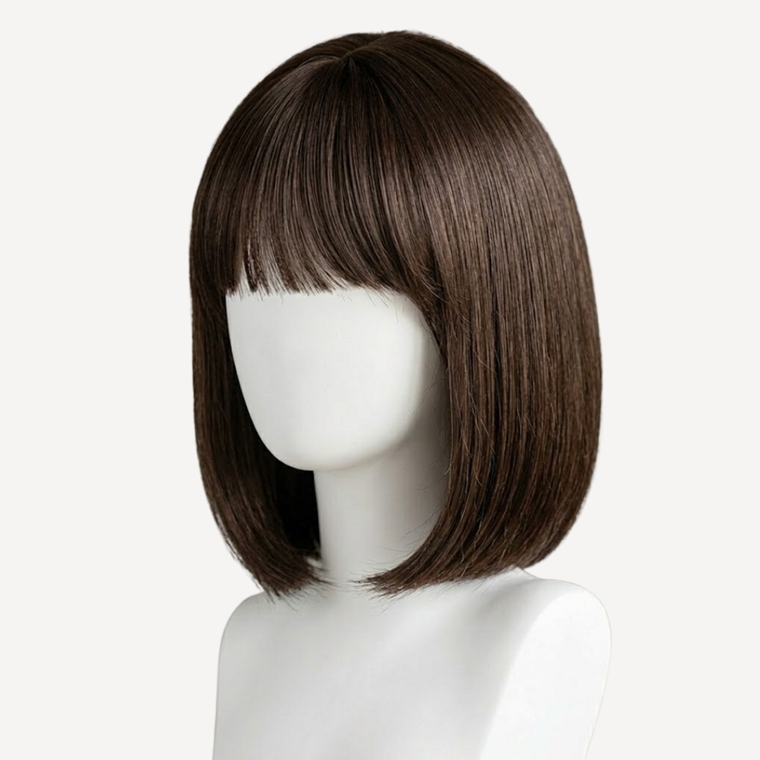 Perucă Păr Natural Amanda Șaten Închis Natural #2
