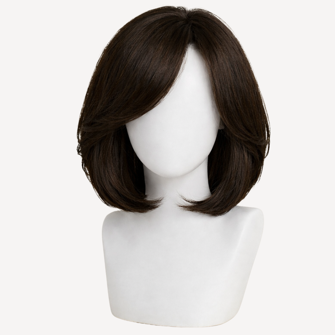 Perucă Păr Natural Beverly - Șaten Închis 2 | BuenoBia