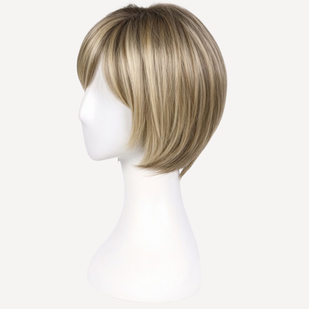 Perucă Păr Natural Briana - Balayage pla-8 | BuenoBia