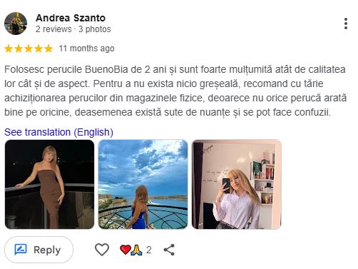 Recenzie clientă BuenoBia