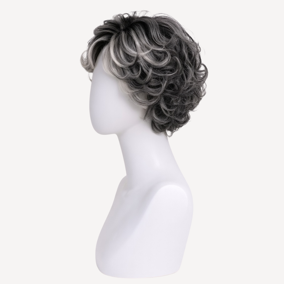 Perucă Păr Natural Darcie - balayage 1-GRAY | BuenoBia