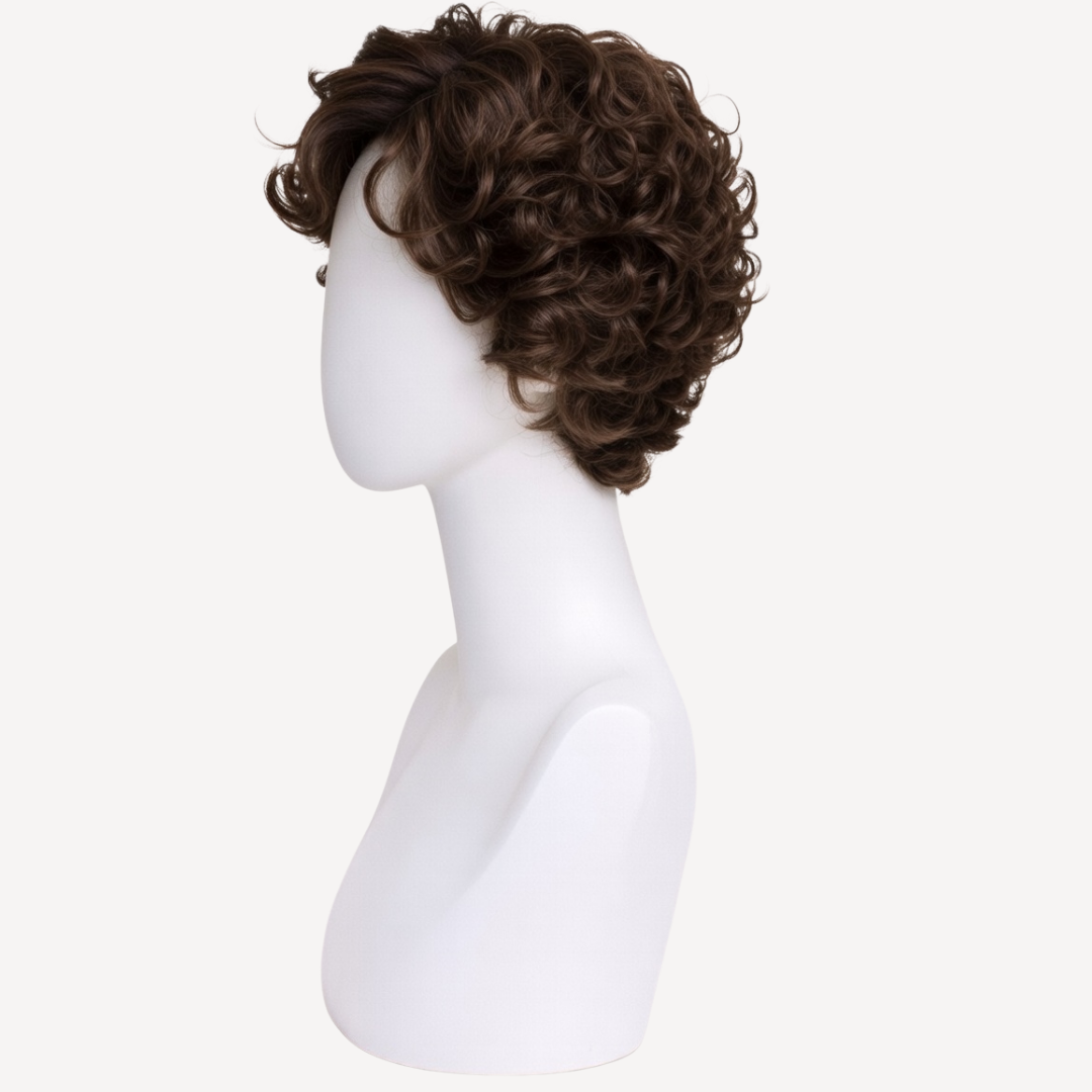 Perucă Păr Natural Darcie -șaten închis rece 3 | BuenoBia