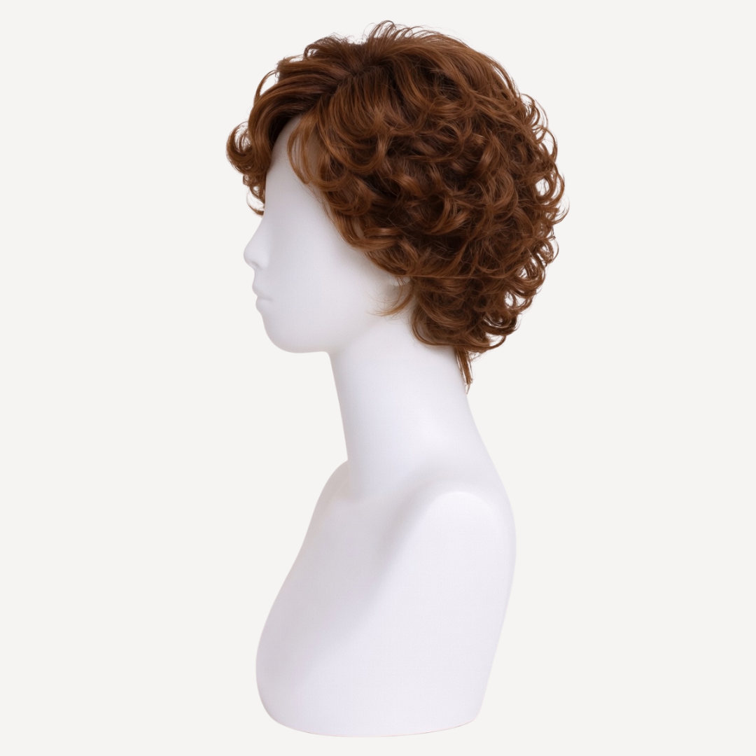 Perucă Păr Natural Darcie - șaten ciocolatiu 4 | BuenoBia