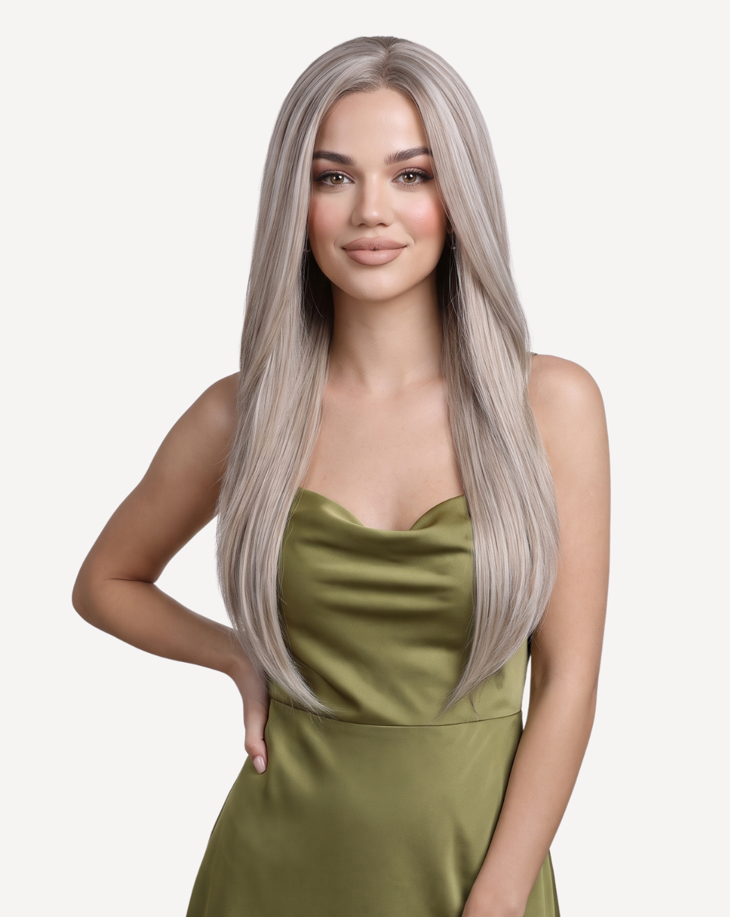 Perucă Păr Natural Ede - Balayage 18-gray | BuenoBia