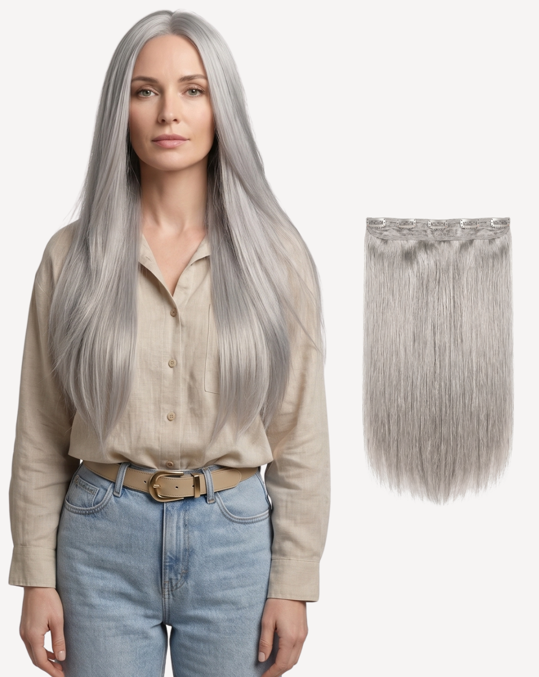 Extensii Tresă MegaVolum - Blond Gray | BuenoBia