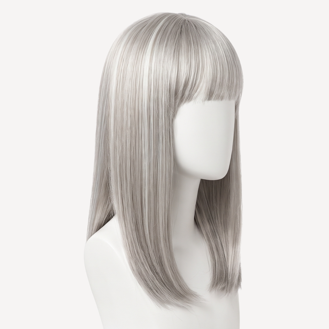Perucă Păr Natural Holli Blond Gray | BuenoBia