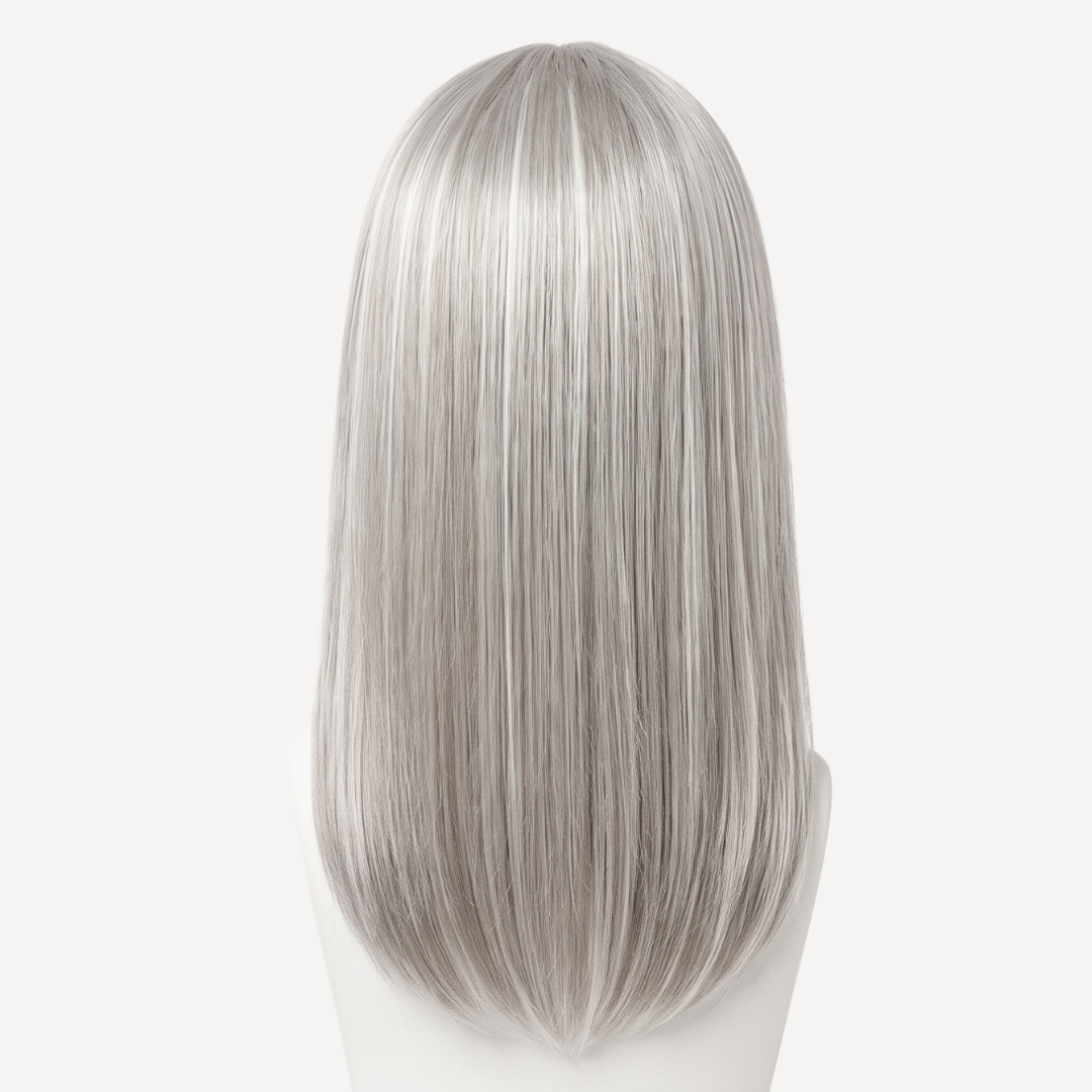 Perucă Păr Natural Holli Blond Gray | BuenoBia