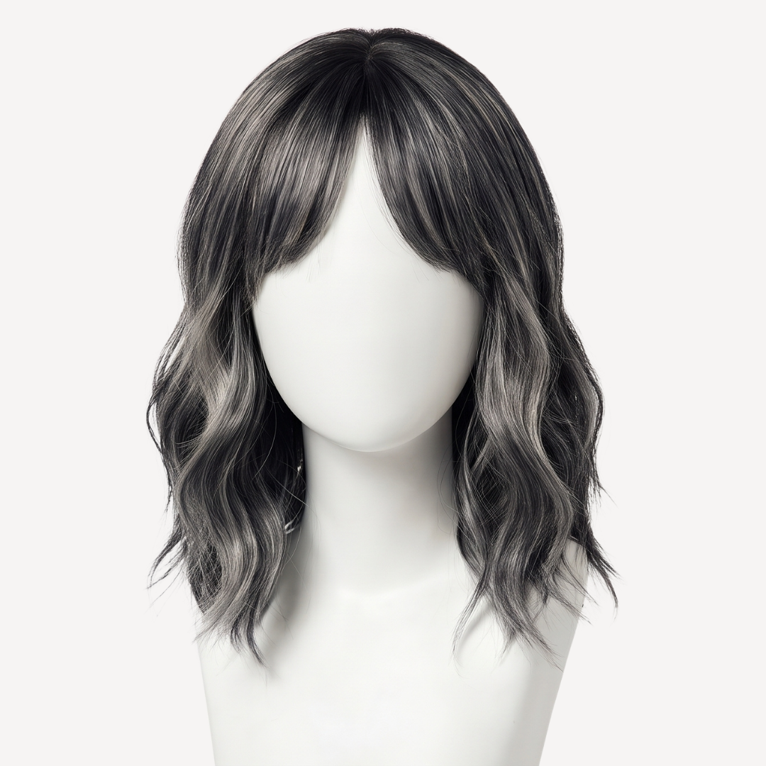 Perucă Păr Natural Ines - Balayage 1-gray | BuenoBia
