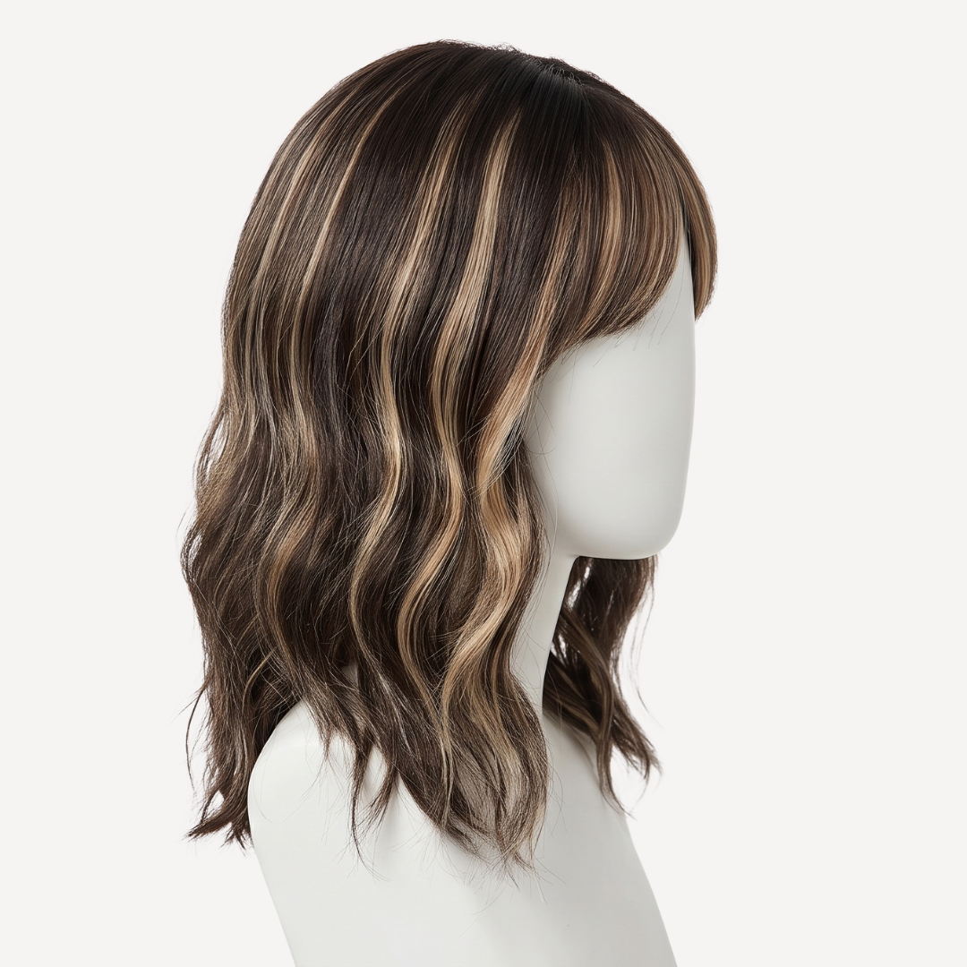 Perucă Păr Natural Ines - Balayage 3-18 | BuenoBia