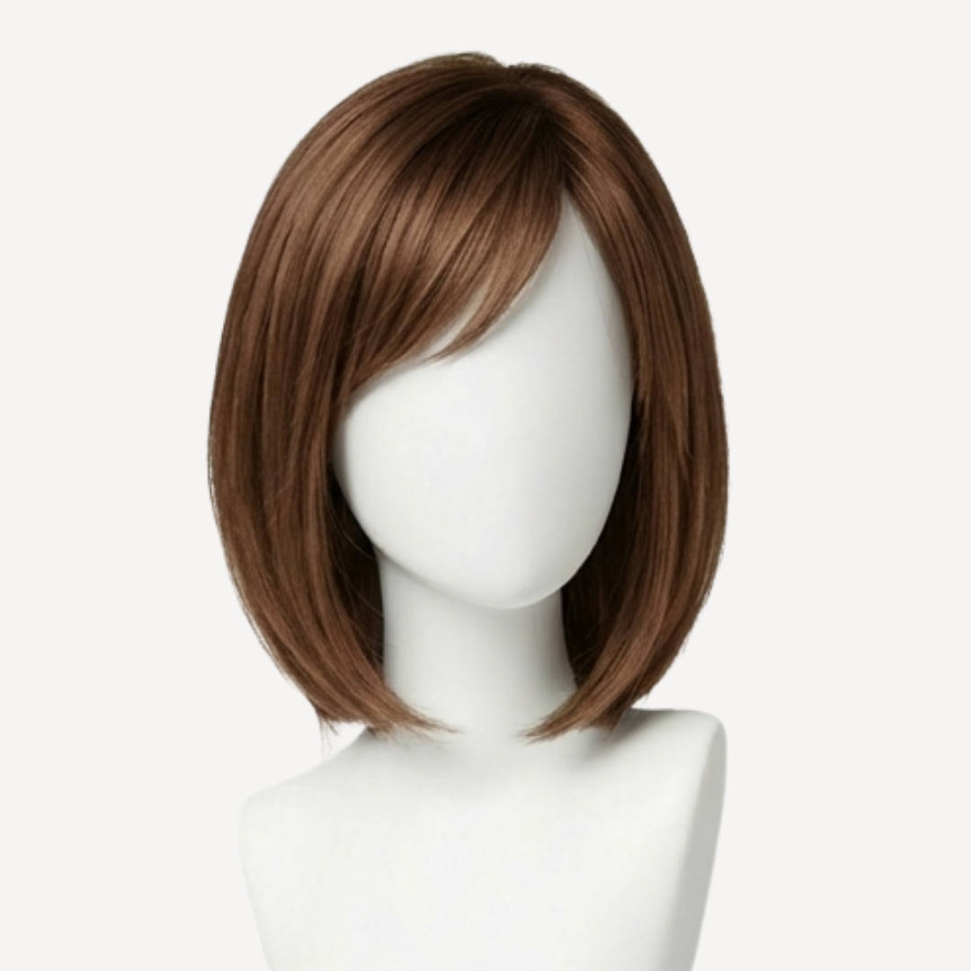 Perucă Păr Natural Lola - șaten ciocolatiu 4 | BuenoBia